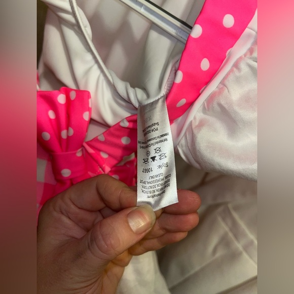 XSC WEISSMAN White & Pink Polka Dot Dance Wear Costume Apron Dress NWOT - Picture 12 of 12